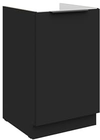 Kuechen-preisbombe Küchen Spülenunterschrank 50 cm Siena Schwarz Küche Küchenzeile Küchenblock