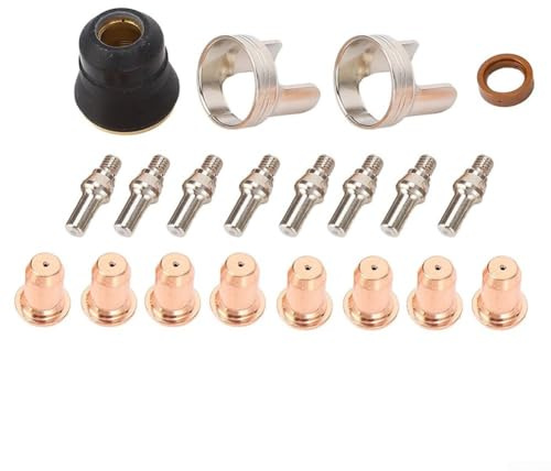 Besttoolifes Plasmaschneider-Düsen-Set, 20 Stück, Plasmaschneidbrennerspitzen und Elektroden für Cut 65DS, IPT40 kompatibles Ersatz-Verbrauchsmaterialien-Set