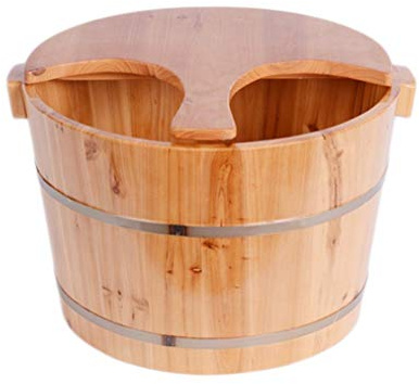Bac à pédicure, Accessoires for sauna : seau à eau, baignoire for pieds en bois faite la main, tonneau de relaxation des