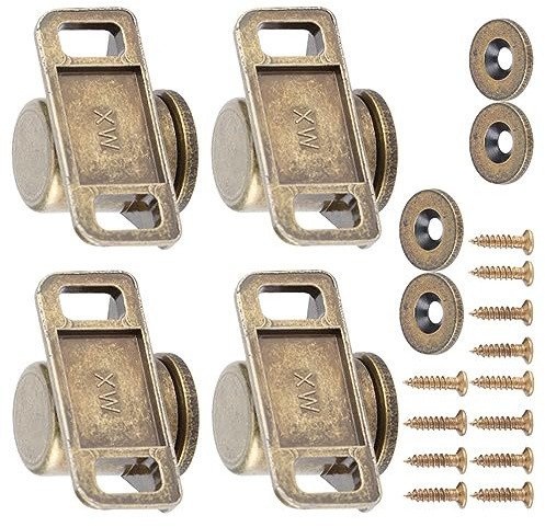 ViaGasaFamido Chiusura Magnetica per Porta Antica, Ferramenta in Lega di Zinco, Tenuta Forte per Armadi e Armadi, 1,4x0,8x0,7 Pollici (Bronzo)
