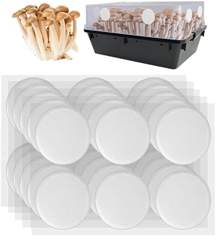 Disques Filtrants Adhésifs 30 Pièces Tampons Adhésifs Réutilisables et | Fournitures pour Culture de Champignons pour Culture de Fructification Chambre de Croissance Intérieur Extérieur