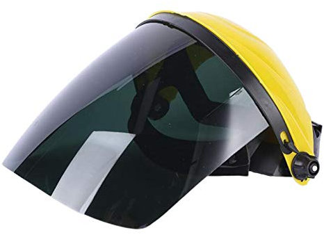 Protección Ocular de Seguridad Facial con Arnés de Trinquete Visera Protectora Contra UV, Gris