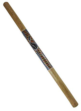 Coco Papaya Didgeridoo in bambù dipinto con salamandra, 120 cm