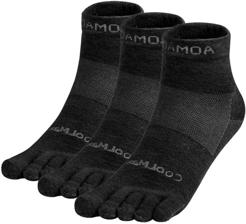 OrrinSports Chaussettes de Running Coolmax à Orteils Séparés - 3 Paires Unisex Respirantes