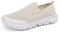 Meik Mangni Zapatillas Slip-On Mujer Zapatos de Deportivos Zapatos sin Cordones Hombre Moda Causal Sneakers,Beige,Tamaño:41 EU