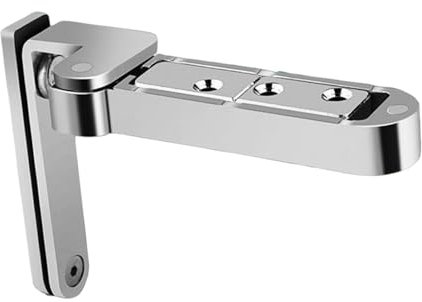 perfk Türscharnier, Möbelbeschläge, verstellbar, drehbar, vielseitig, geräuschlos, Bücherregalscharnier für Büroschränke, Schlafzimmer, Garten, Hotel, Silber