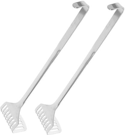 Gatuida 2pezzi Schiacciapatate Manuale in Acciaio Manico Per Purè e Verdure Utensile Da Cucina Portatile e Facile Da