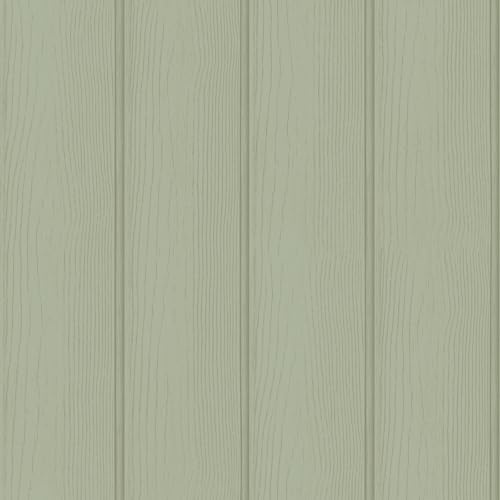 Holden 13990 Papier peint effet panneau de bois à rainure et languette au design élégant et simple pour chambre d'enfant, crèche, salle de jeux Vert sauge