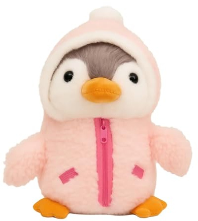 SongBuydn 1 Stück Kuscheltier Pinguin 25cm, Süße Plüschtiere für Kinder, Weiches Stofftier als Schlafbegleiter, Rosa, Kuscheltier Pinguin