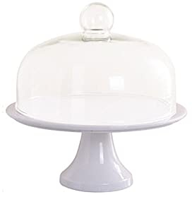 alzata per dolci Cassetto della torta Supporto del pane alto del vassoio con il coperchio del coperchio di vetro del coperchio della frutta del tè del tè del tè del tè del pomeriggio per il festival d