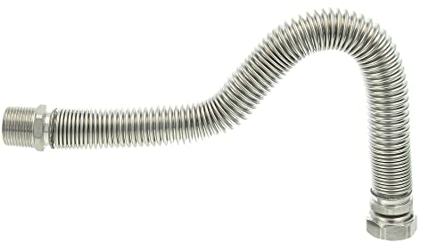tecuro Edelstahlflexwellrohr 1 Zoll (DN 25), ausziehbar von 1000-2000 mm, formstabil - ES25100200