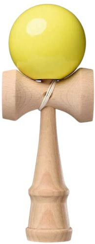 Funky Planet Kendama Toy - Catch Ball Cup Game - Coordinamento e Sviluppo dei riflessi - Giocattolo Tradizionale Giapponese - Un Regalo Perfetto per Ogni Occasione e per Tutti (Giallo)