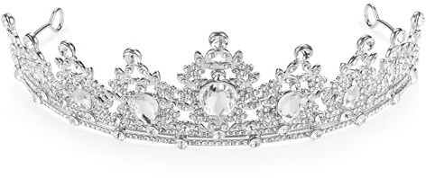 hengkaixuan Borealis Aurora Stein Krone klar Strass Tiara Braut Hochzeit Silber Kristall Tiara Frauen Krone