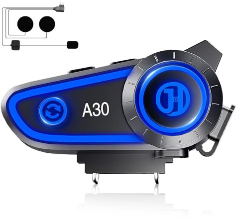 JJXCYH Casque Moto Bluetooth avec Réduction du Bruit Stéréo, Ski Wireless 5.3, Réponse Automatique, Assistant AI, Étanchéité