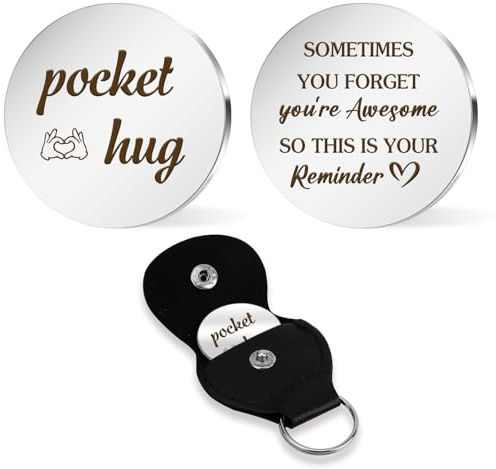 OZOSHINE Graduation Gift Inspirational Pocket Hug Keychain Little Reminders Motivational Cheer Up Gifts for Women Friend Bestie Student Girl Boy Secondary School Back to School Supplies