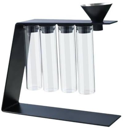 Gcljlmy Tubos de almacenamiento de granos de café en latas individuales, bodega de granos de café, a prueba de polvo, transparentes, herméticos, 4 tubos para despensa, restaurante