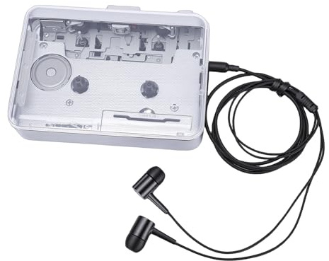 Gugxiom Cassette Player to MP3 Converter Via USB, Portable Cassette Tape Recorder with Dual Speakers & Headphone Jack for Car or Home