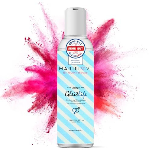 Gleitgel neutrales Langzeit Gleitmittel auf Wasserbasis wasserbasiert - für Silikonspielzeug geeignet - geruchlos geschmacklos - für Männer Frauen und Paare - Anal und Vaginal - 250ml