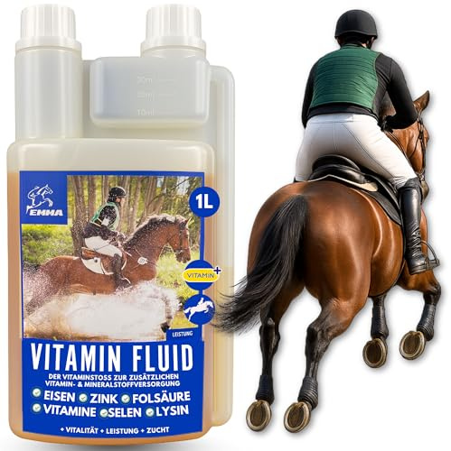 Vitamine per cavalli I mangime minerale per cavalli liquido I vitamine del gruppo B I vitamina E cavallo I complesso vitaminico b I vitamina b12 selenio zinco cavallo I vitamina b1 b6 immunitario 1L