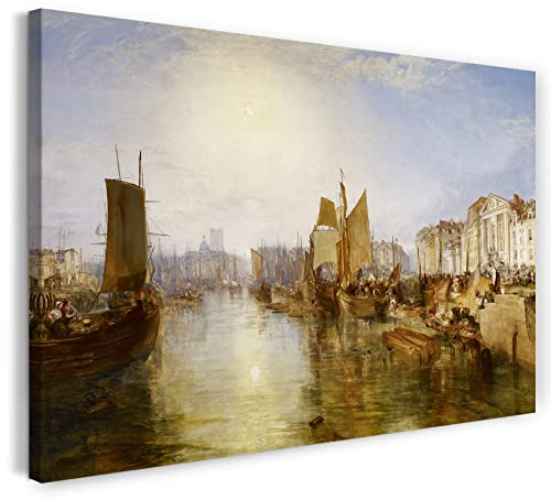 Printed Paintings Leinwand (100x70cm): William Turner - The Harbor of Dieppe