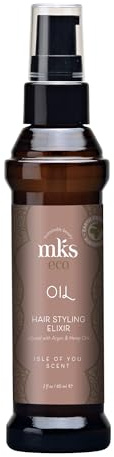 MKS Eco Oil, Isle of You - 2 fl oz - Hair Styling Elixir - Moroccan Argan Oil, Hemp Seed Oil - Moisturises and Nourishes Hair, Controls Frizz, Increases Smoothness - Vegan & Cruelty Free
