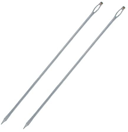 Westmark 2 Agujas para sellar con ojal grande, Recta, Longitud cada una: 18 cm, Acero inoxidable, Plateado, 126822E3