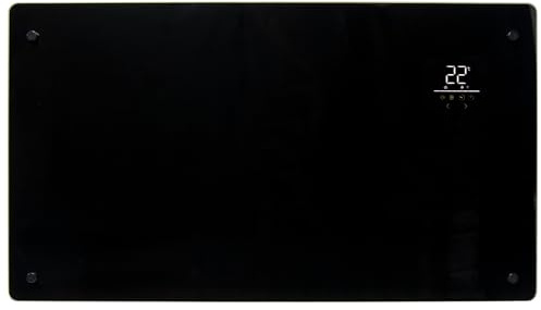 Moda Onyx Smart Electric Heater (Black) - 2000W Wall Mounted Radiator with WiFi Control - Measures D7 x W80 x H45cm