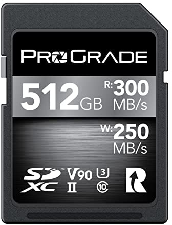 SD UHS-II 512 GB Karte V90 - Bis zu 250MB/s Schreibgeschwindigkeit und 300MB/s Lesegeschwindigkeit | Für professionelle Filmemacher, Fotografen und Kuratoren von Inhalten - von Prograde Digital