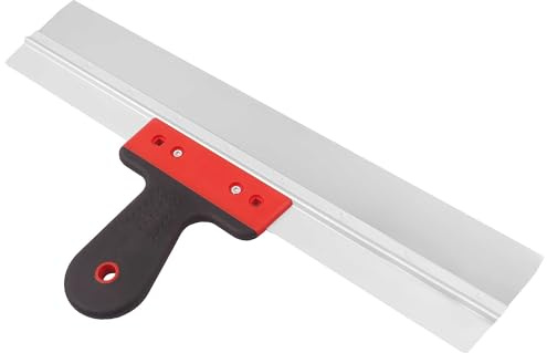 BAUSTER® Fassadenspachtel Edelstahl Dekorspachtel Flächenspachtel Flächenrakel mit Aluhalter und Softgriff Größe 150-600mm (600mm)
