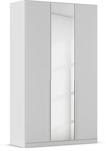 Rauch Möbel Alabama, Kleiderschrank, Farbe Seidengrau, Breite 136 cm | Schrank, 3-türig, mit Spiegel, Zubehör Basic, für Schlafzimmer, Kinderzimmer, Gästezimmer, Homeoffice, Garderobe, Flur