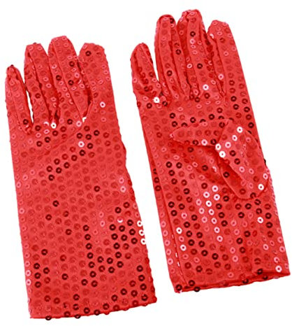 ABOOFAN Kostüm Handschuhe Männer Herren Handschuhe Funkelnde Silberne Damen Strass-Bling-handschuh Glitzer Tanzen Strass-Punk- Mann Kurz