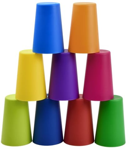 9 Pezzi Bicchieri di Plastica Riutilizzabili Colorati, Bicchieri Plastica Rigida Lavabili Bambini, Tazze Picnic 160ml, Bicchieri Acqua Plastica Dura per Cucina, Feste, All'aperto, Picnic (9 Colori )