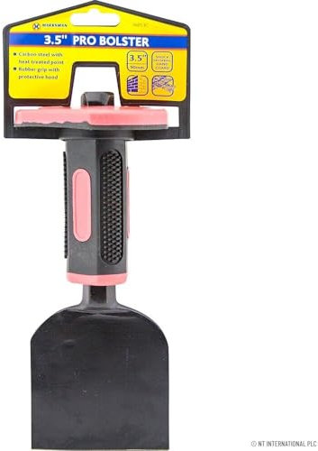 Heavy Duty 3.5 Pro Bolster Chisel - Brick Guard, Strong Stone Rubber Grip | Multi Purpose, Hand Tool Floorboard Lifter Puller, Strong Durable