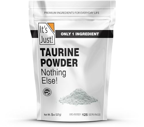 It's Just! - Taurine Powder, 8 Ounce Bulk, Pre-Workout Supplement, Unflavored (8 Ounce / 113 Servings)