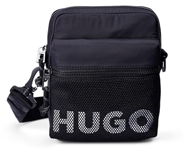 HUGO Herren Mesh Logo Small Crossbody Bag Umhängetasche, Himbeerrot