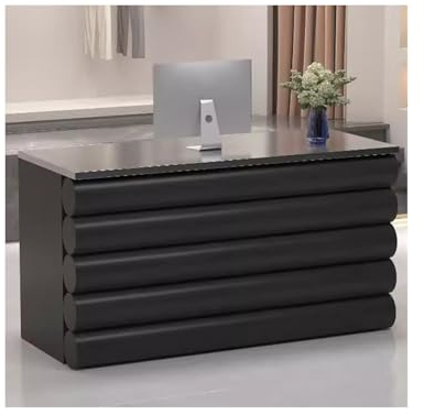 BJYXJ Empfangstheke Moderne Rezeption mit Theke Multifunktionaler Stehtisch für Büro Lobby Shop Salon(Color:White,Size:L)