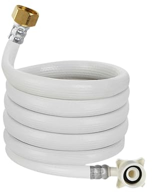 Faucet Line Connector 4-6 Point Screw Ports Sturdy Easy to Install Leakroof Water Inlet Hose Supply Line for Washing Machine, 2.0m