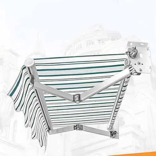 Ersatzvolant Markisenvolant (6.5x4.9ft) 2x1.5m Markisentuch Gestreift Markisenbespannung Markise Markiese Ersatzstoff Markisen UV-beständig Regen-und Für Balkon, Terrasse, Innenhöfen, Ohne Rahmen(3x2m