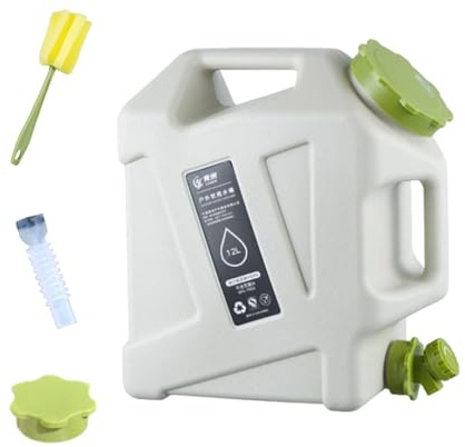 Aymzbd 12L Water Storage Container Water Storage Jug Reusable with Tap Water Bottle Tank Camping for Home Use