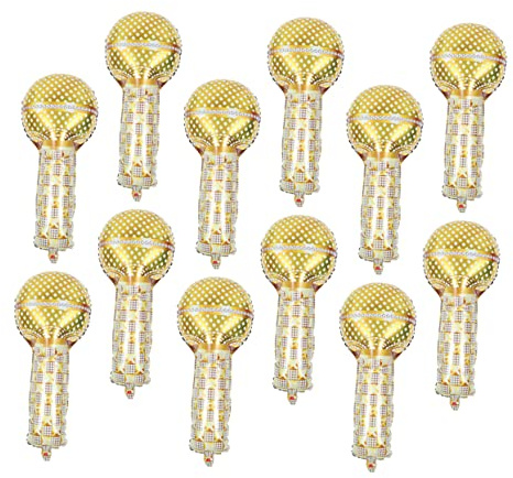 JOINPAYA 12piezas Globo De Micrófono y Trompeta Retro Para Decoración De Fiestas Micrófonos Inflables Globos Decorativos Para Fiesta Accesorios Para Sesión De Fotos