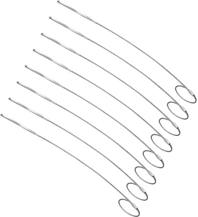 Abaodam Lot de 8 Brochettes de Barbecue en Acier Inoxydable, Pliables et Flexibles, pour Viande et Fruits, pour Barbecue Extérieur et Pique-niques