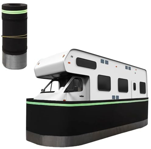 Esamploe Materiale sottocasco per camper, battiscopa per casa mobile con rete di ferro inferiore, pannelli di battiscopa per casa mobile da 85,3 x 2,62 m, battiscopa per esterno casa mobile