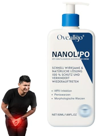 Oveallgo NanoLipo Genital Warzen Radiergummi Creme, Professionelle Linderung warzen Entfernen Creme, Oveallgo uttermale Entfernencreme, Intimhautpflegecreme für jedermann (1 Stück)