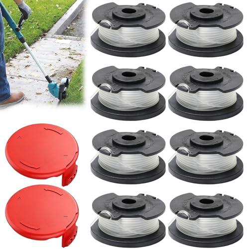 MINGJAY Bobina a Filo per Tagliabordi,8 Pezzi Bobina Ricambio per Einhell Tagliabordi 4.9M x 1.6mm,Rocchetto Filo Tagliabordi,Compatibile con Einhell GE-CT 18/28 Li (TC),GE-CT 18/260 Li