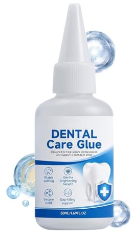 Haftkleber für Zahnprothesen, 50 ml professionelle Flüssigkleber, Haftkleber für Zahnersatz, zur Fixierung von Klammern, Reparatur von Rissen und Füllen Lücken
