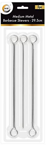 DID 5 Piece Medium Metal Barbecue Skewers 29.5cm