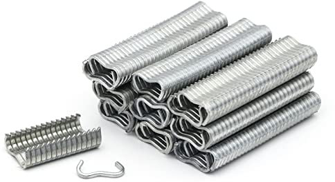 600 Pcs Hog Ring Pince à Clips Agrafes Oiseau Poulet Agrafeuse Grillage Souder RéParer Points Sertissage Soudage Fil Fer Barbelé Cage Animaux Compagnie