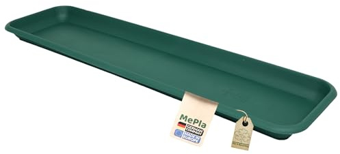 MePla Sottovaso Balcony Standard lunghezza 58 cm, larghezza 15,8 cm, verde, resistente alle intemperie, in plastica resistente ai raggi UV
