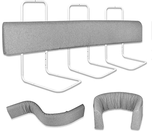 Froadp Set di protezioni per i bordi del letto per bambini, 180 cm, regolabili in altezza, antiscivolo, con chiusura lampo, deformabile, ringhiera di sicurezza per bambini e neonati
