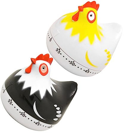 Alipis 2stücke Hen Cartoon Timer Mechanischer Küchentimer Für Präzise Zeitmessung Für Kochen Und Lernen Umweltfreundliches Design Batterien